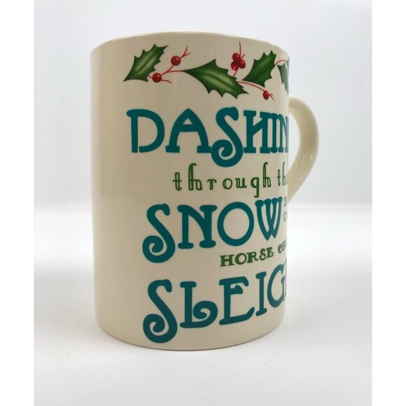 Lenox Heat Changing Christmas Mug Dashing Through The Snow Holiday 12oz Boxed - Picture 4 of 9